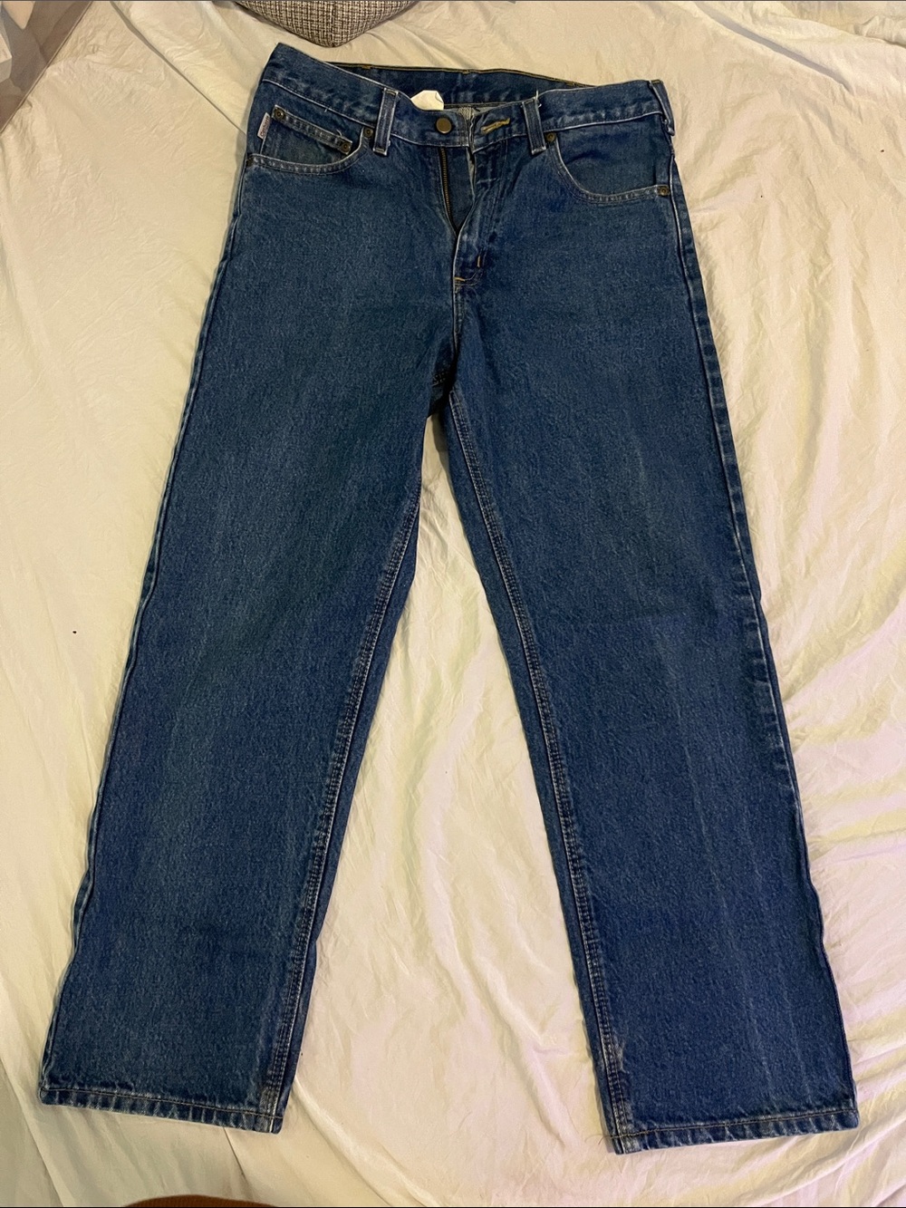 Carhartt Dark Blue Straight-Leg Jeans